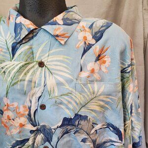 Men's Silk Tommy Bahama Hawaiian Shirt Sz XXXL 3XB Big & Tall